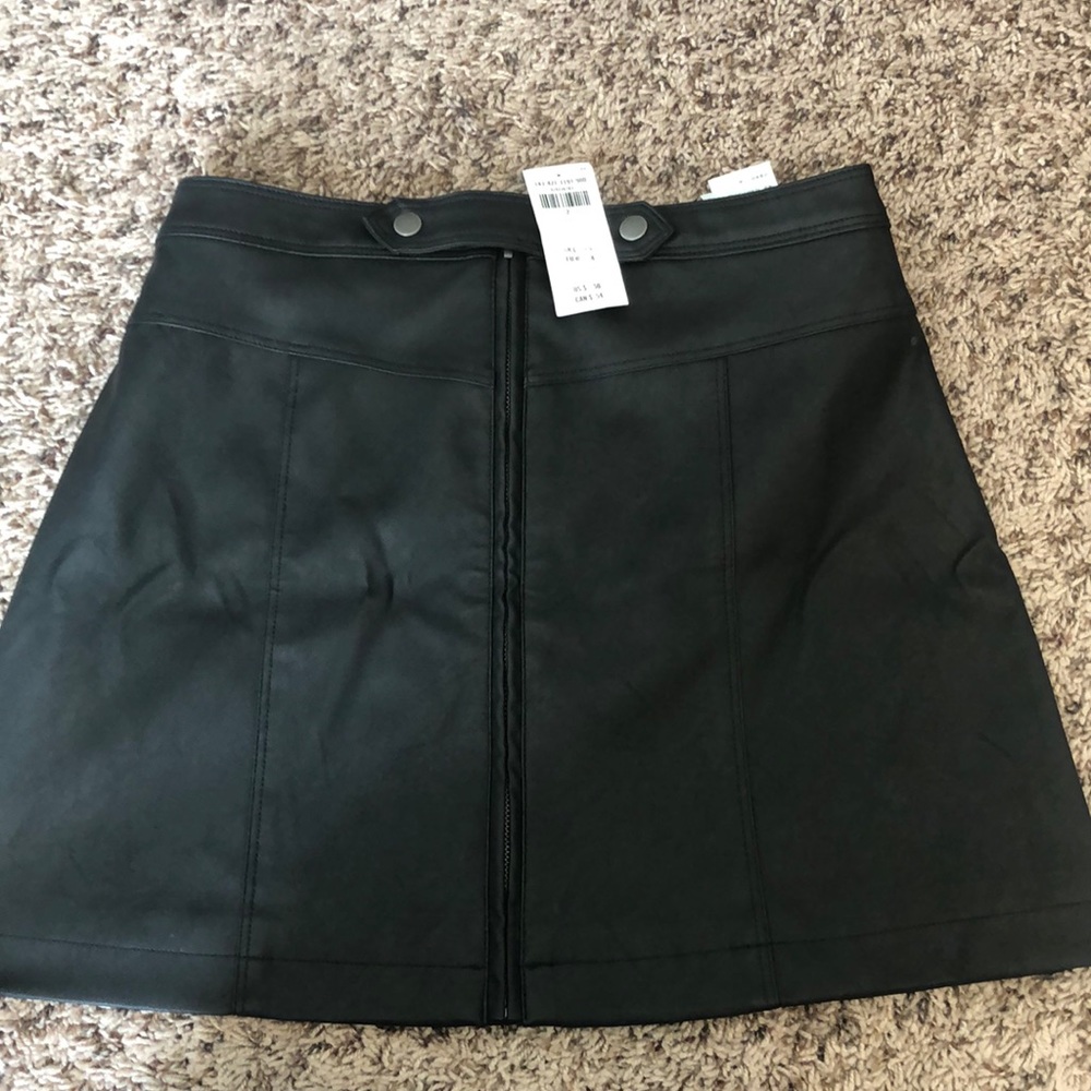 Black Leather Abercrombie Skirt